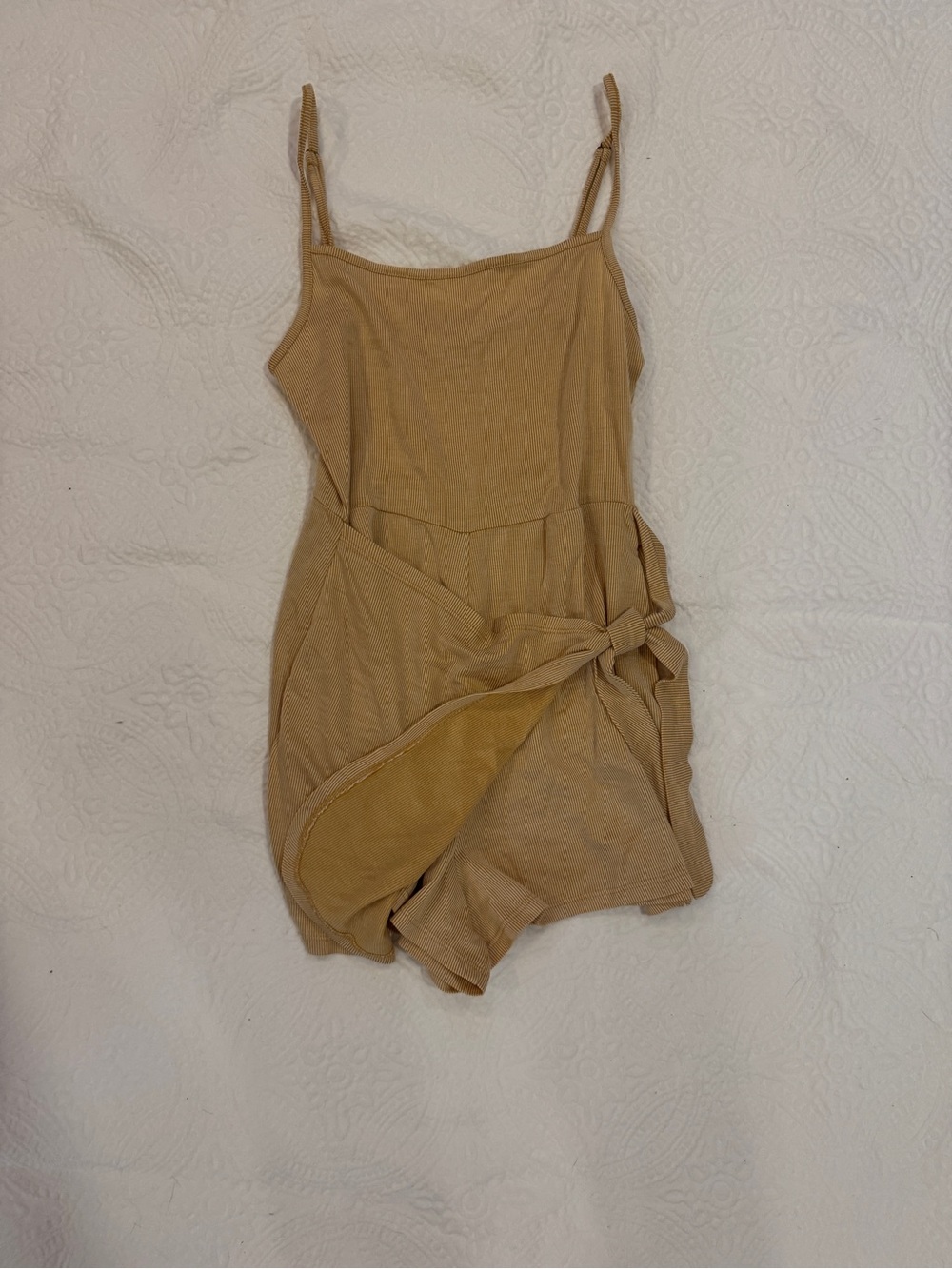 BCBGeneration Mustard Stripe Romper